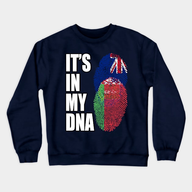 Belarusian And Virgin Islander Mix DNA Flag Heritage Crewneck Sweatshirt by Just Rep It!!